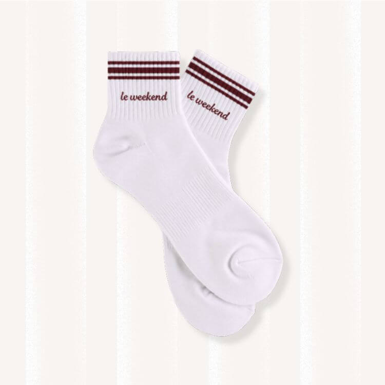 Le Weekend Crew Socks