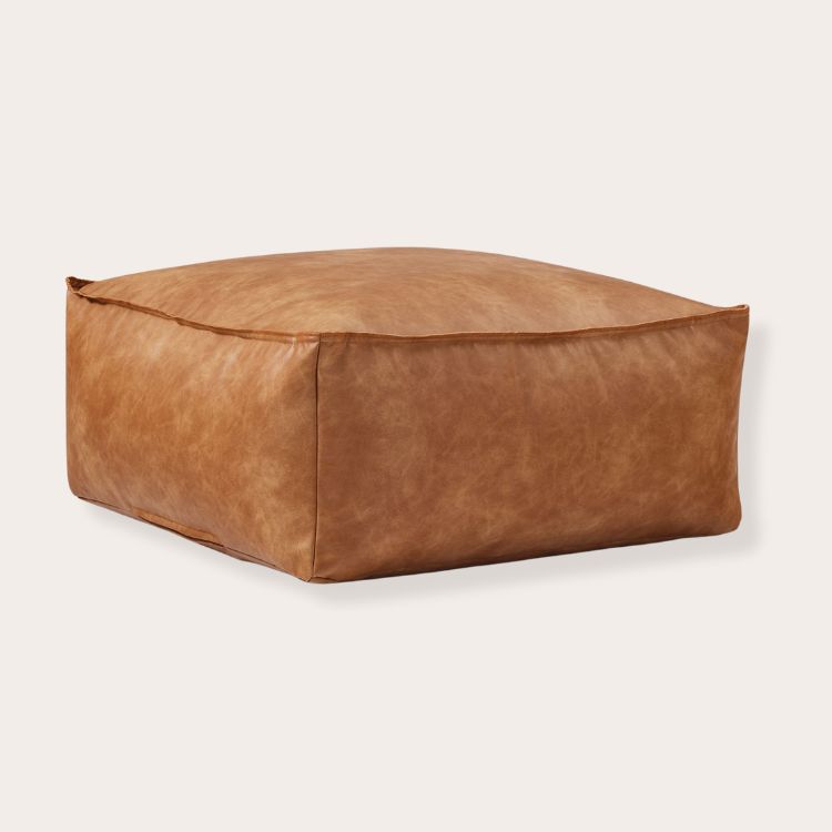 Vegan Leather Ottoman