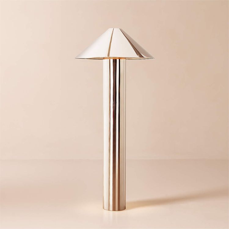 Polished Stainless Steel Floor Lamp