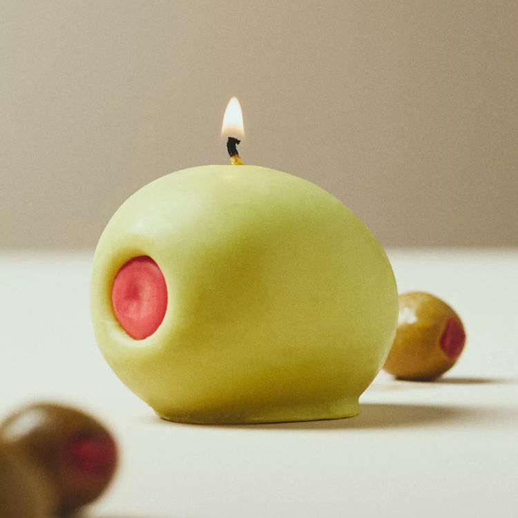 Olive Shaped Decorative Candle