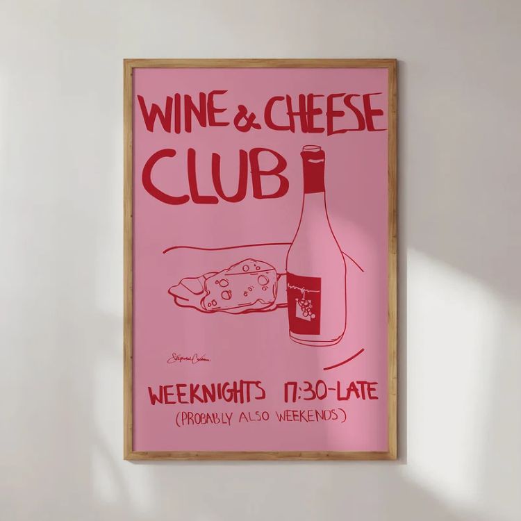 Wine and Cheese Club Poster