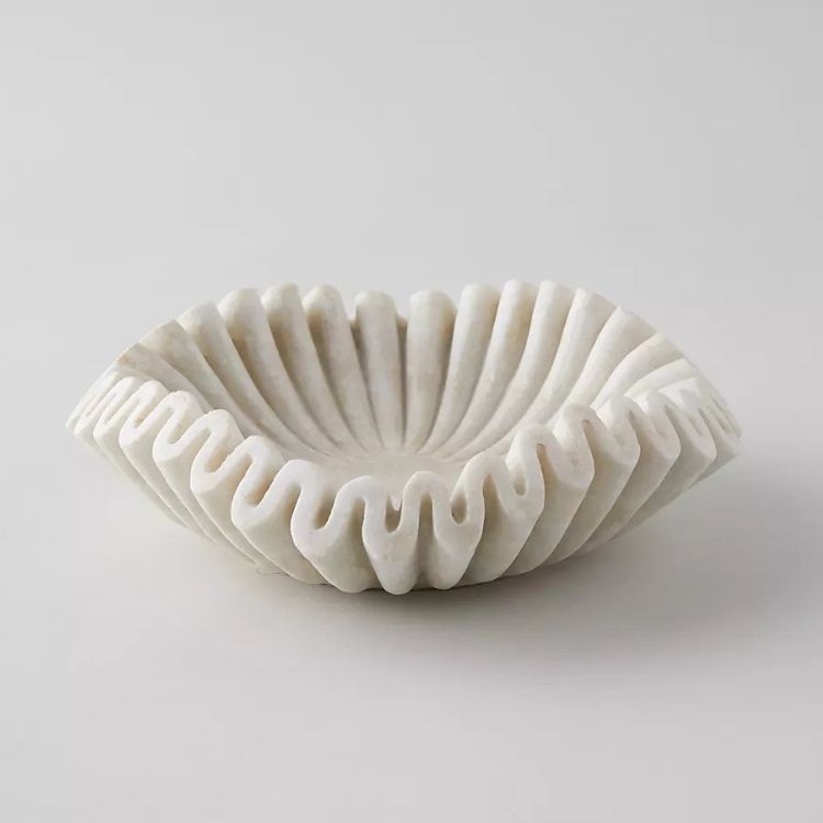 Ruffled Marble Bowl