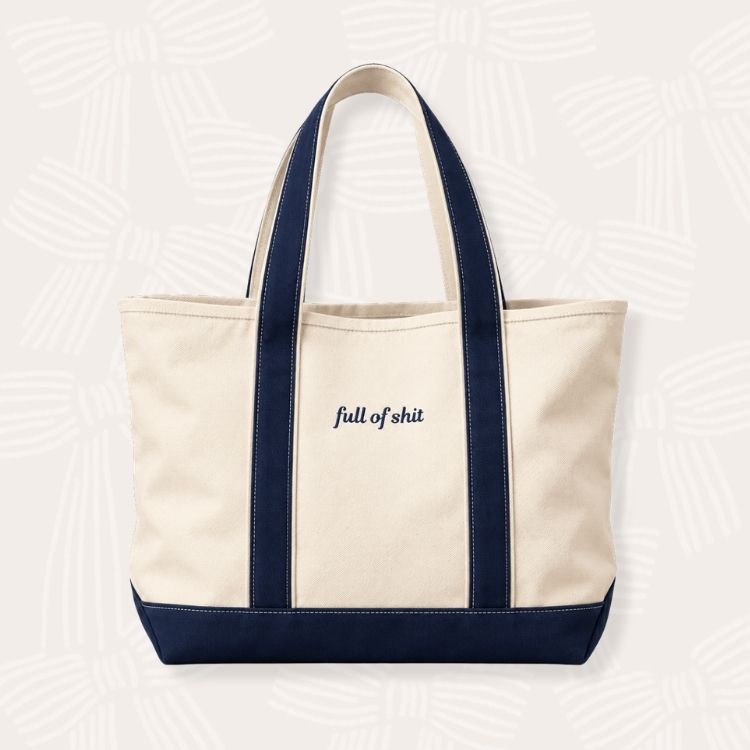 Full of Shit Zippered Tote