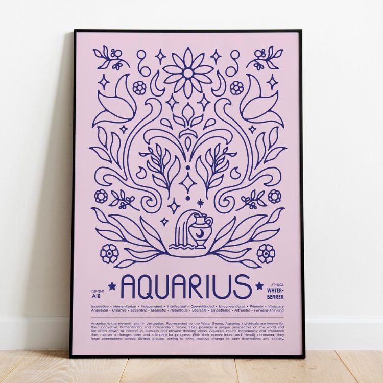 Aquarius Zodiac Poster