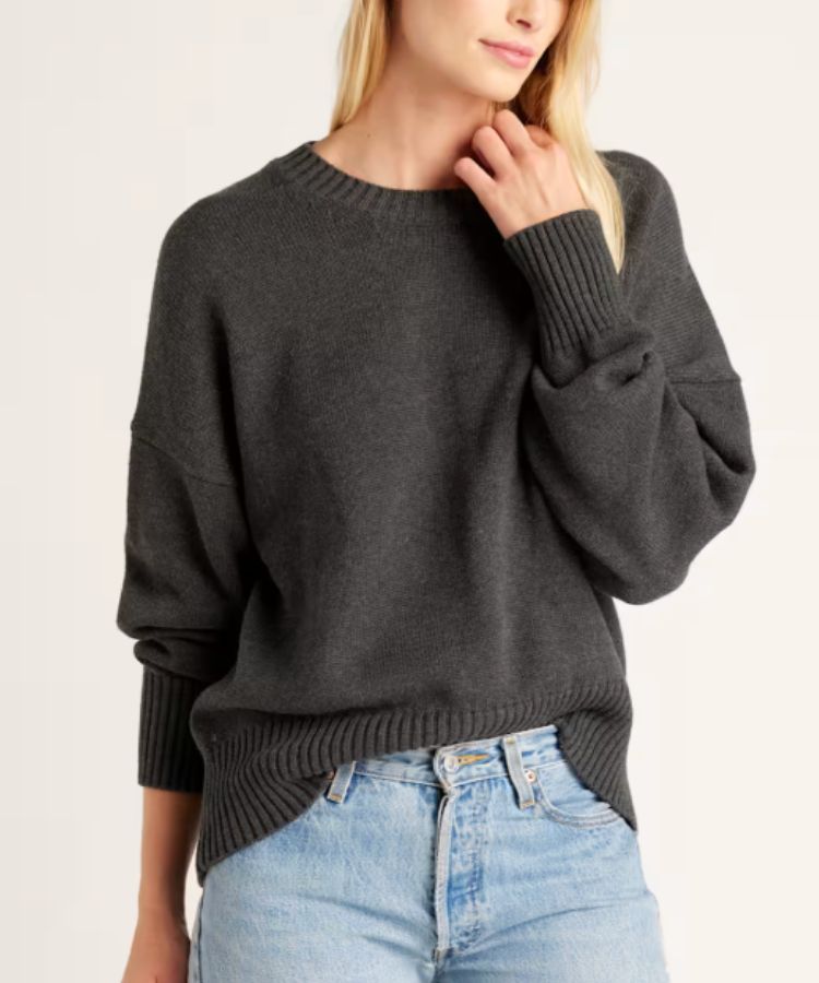 100% Organic Cotton Boyfriend Crew Sweater