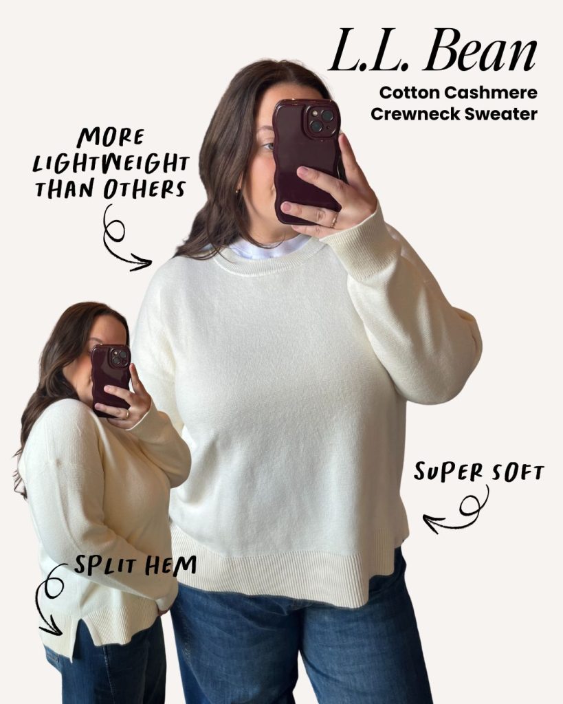 ll bean cotton cashmere sweater