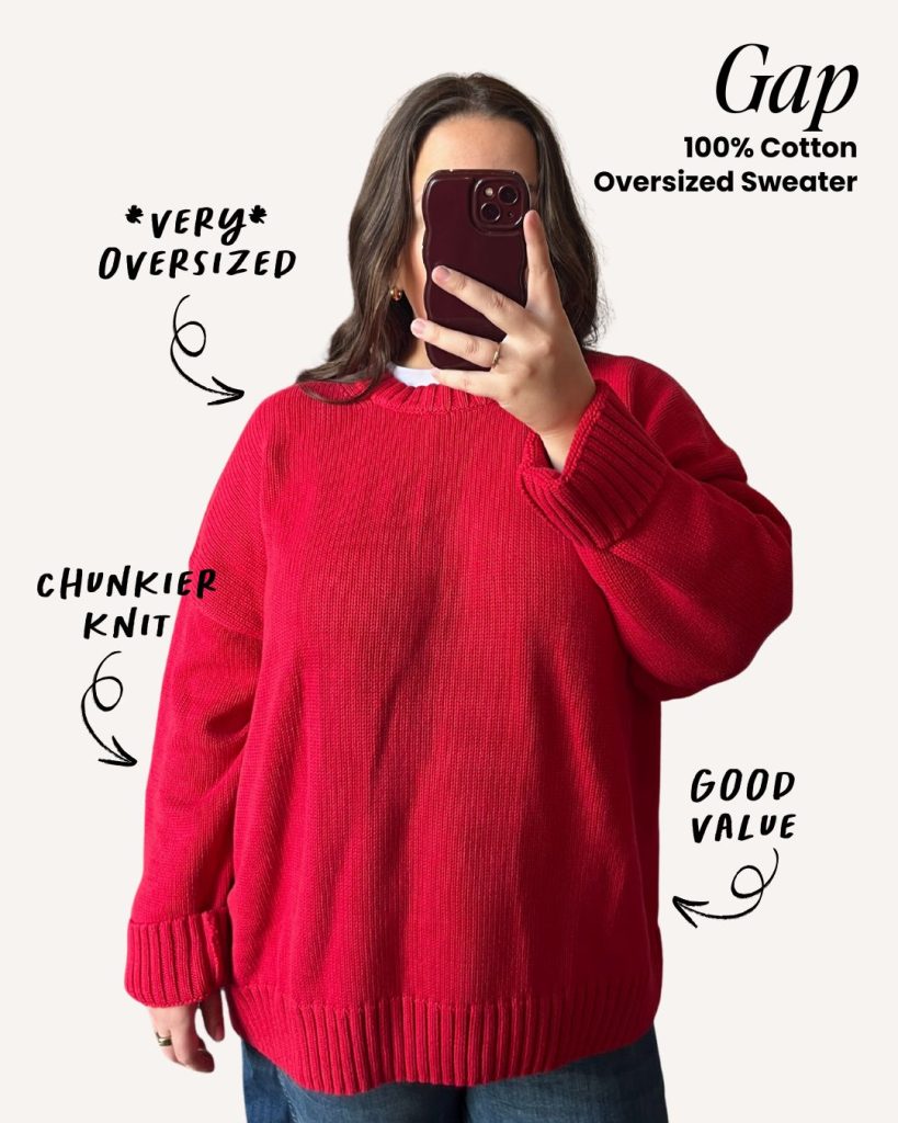 gap cotton oversized sweater
