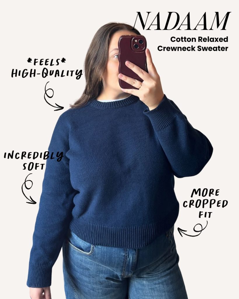 nadaam cotton relaxed sweater
