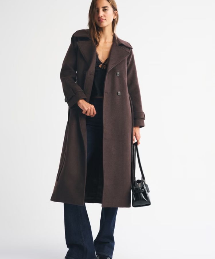 Wool-Blend Trench Coat