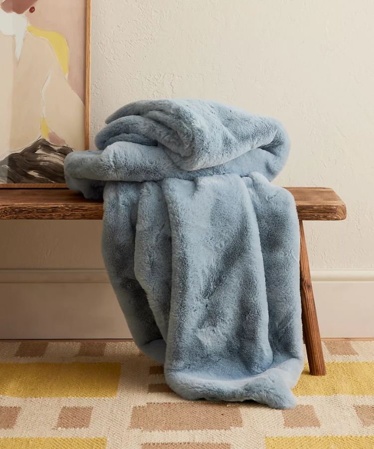 Faux Fur Throw Blanket