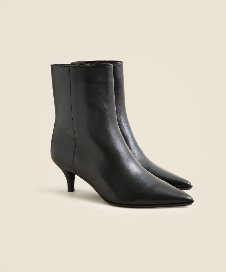 Black Leather Ankle Boots