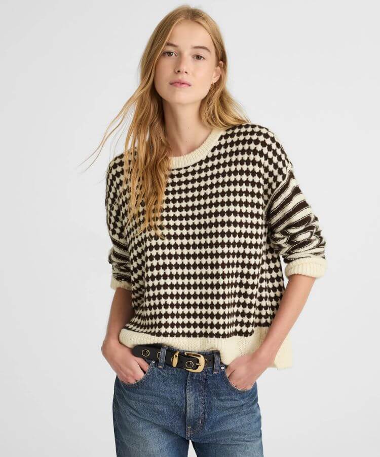 Mixed Stripe Pullover Sweater
