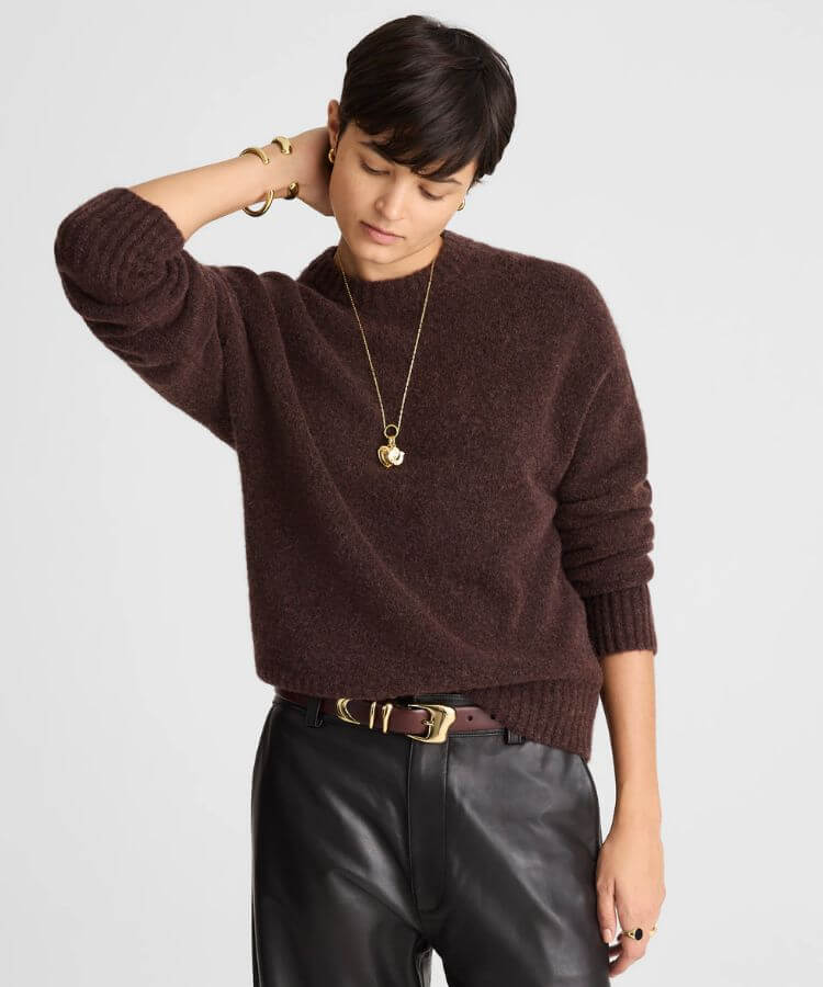 CloudSoft Drop-Shoulder Crewneck Sweater