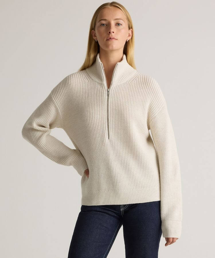 Australian Merino Wool Half Zip Sweater