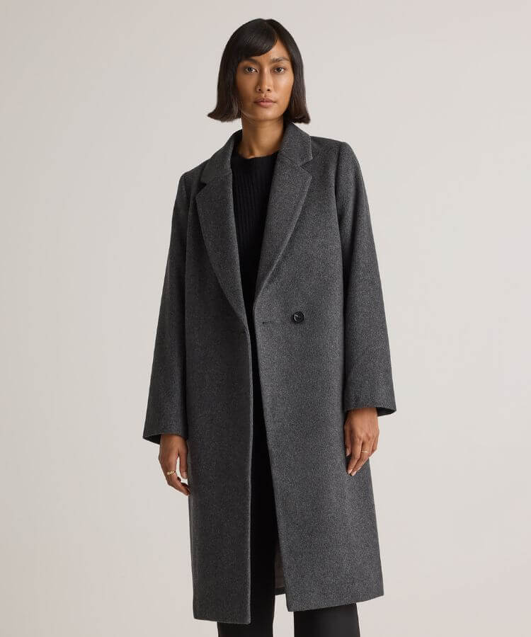 Italian Wool Classic Single-Breasted Coat