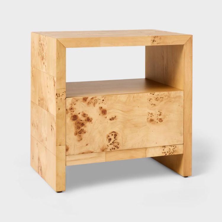 Burl Wood Nightstand