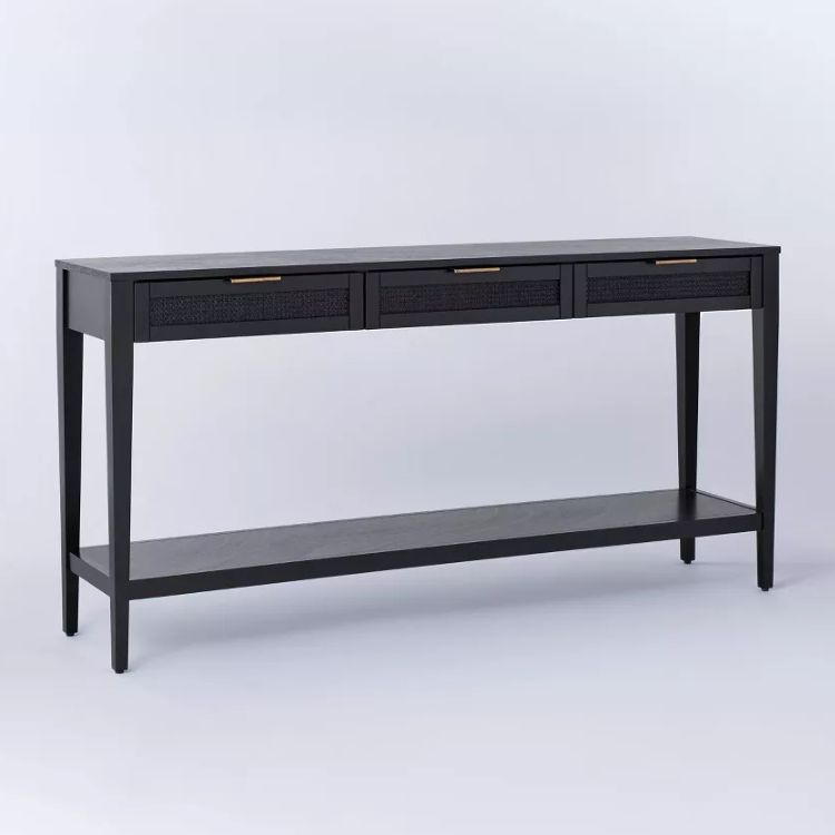 Woven Drawer Console Table
