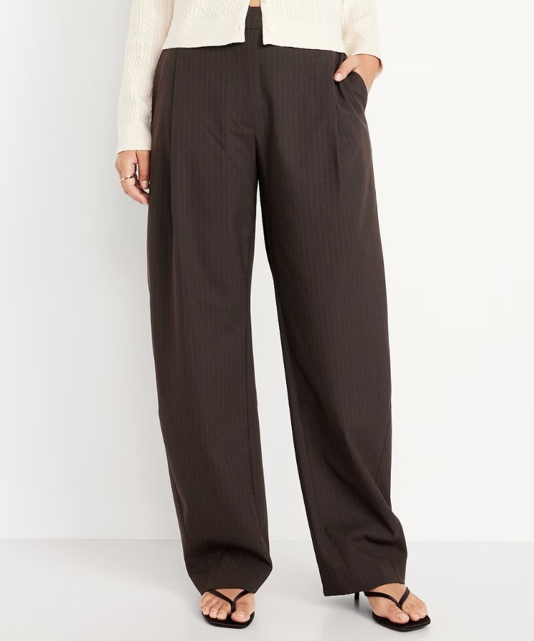 High-Waisted Taylor Barrel Trouser Pants