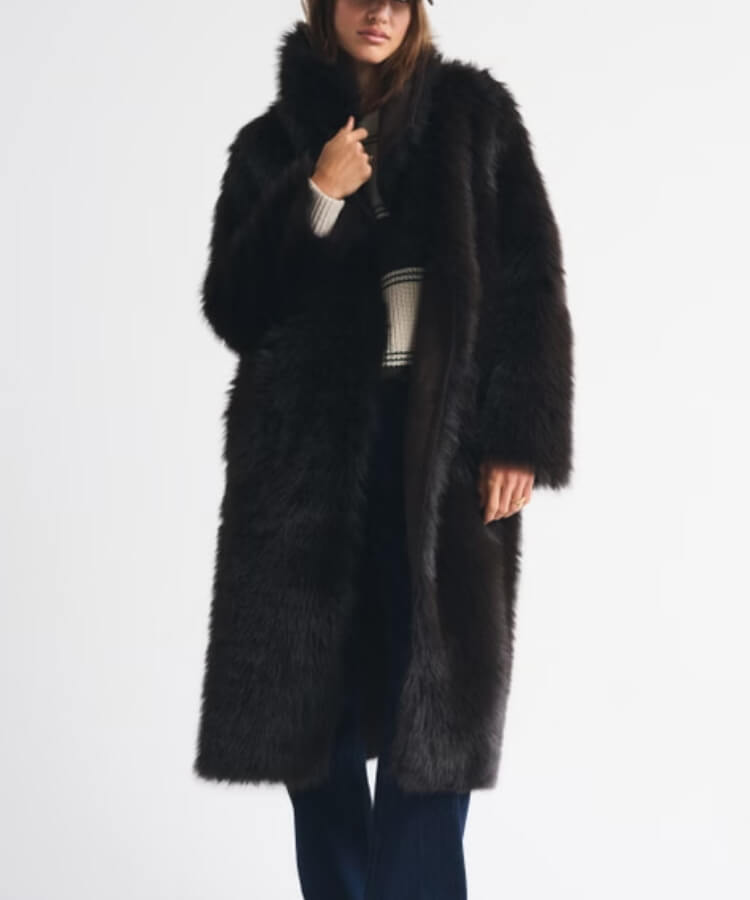 Reversible Shearling Long Coat