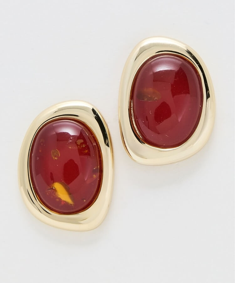Amber Honey Resin Studs