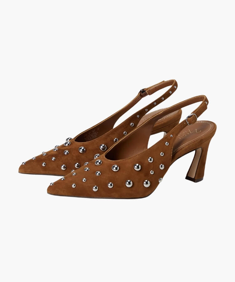 Studded Slingback Pumps