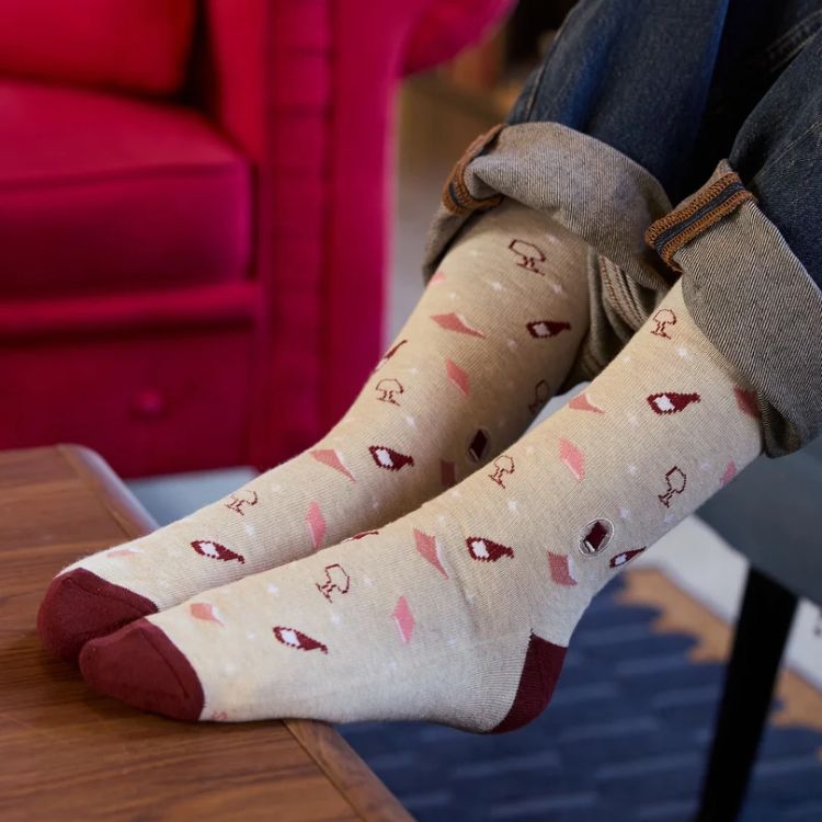 Wine & Books Socks