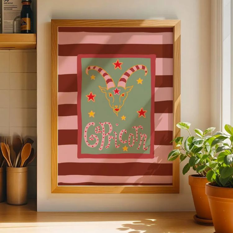 Capricorn Zodiac Star Sign Print
