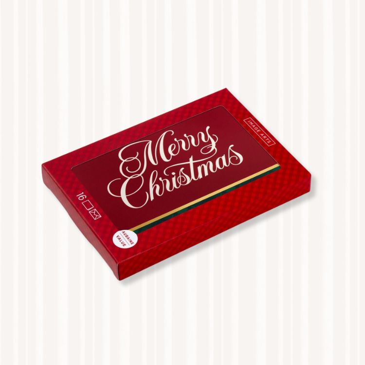 Red & Green Plaid Boxed Christmas Cards