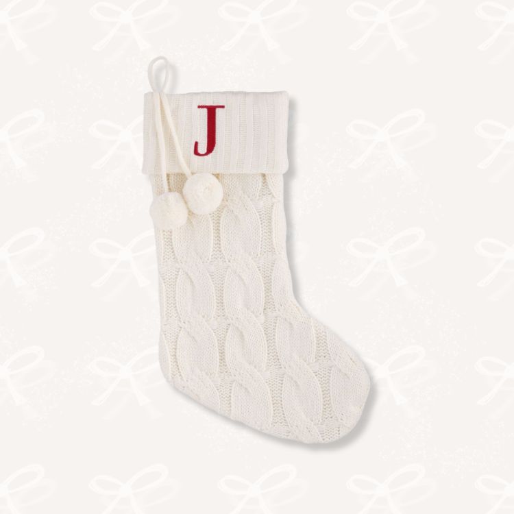 Cream Cable Knit Stocking
