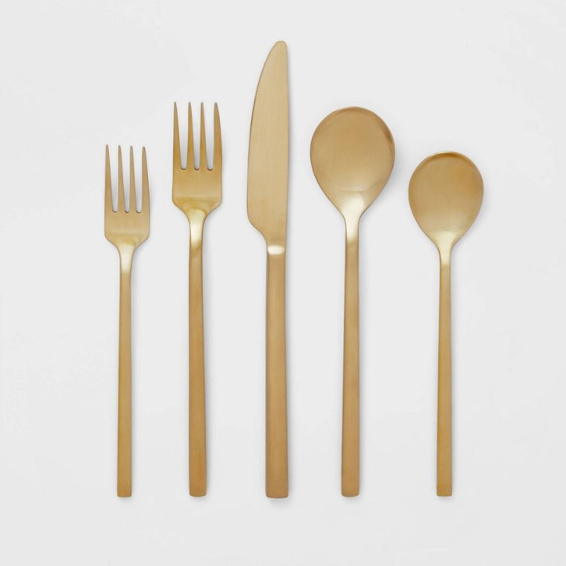 20-piece Gold Silverware Set