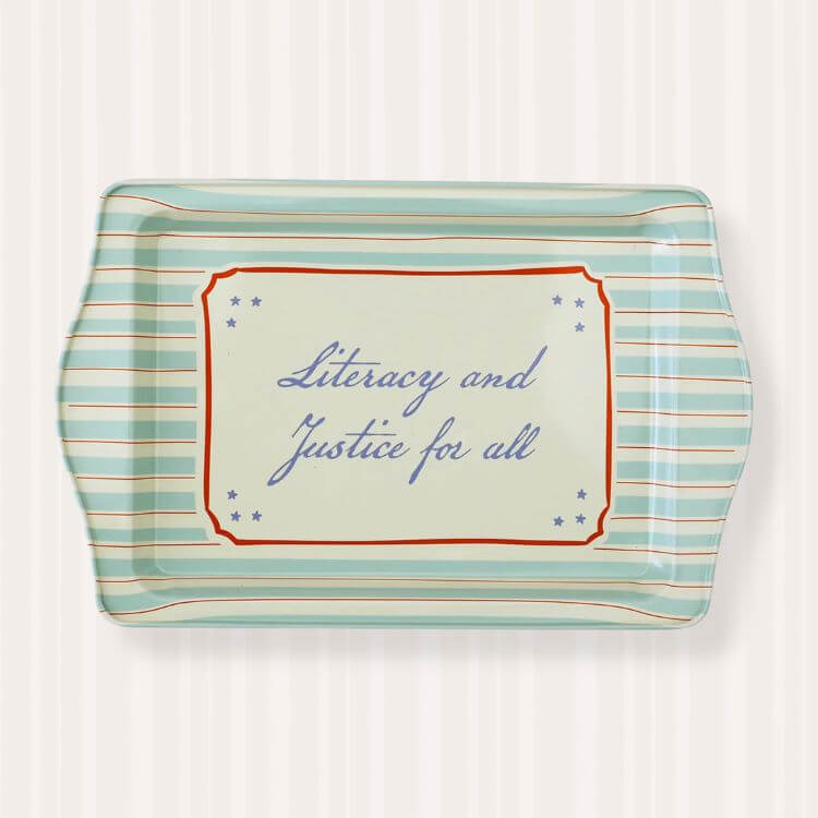 Bookish Metal Trinket Tray