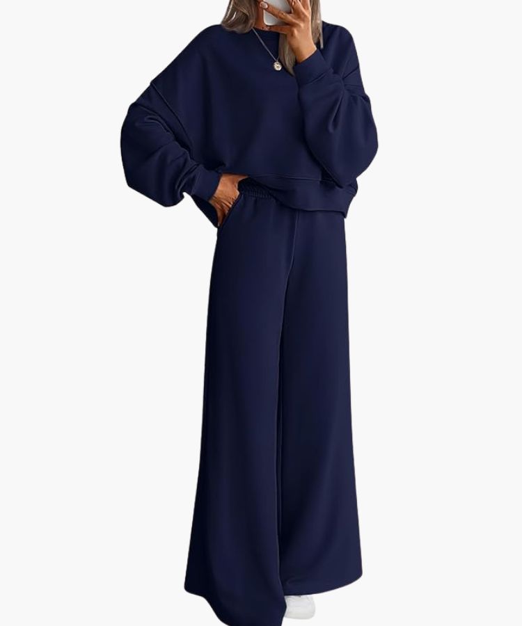 Wide-Leg Sweatpants Lounge Set