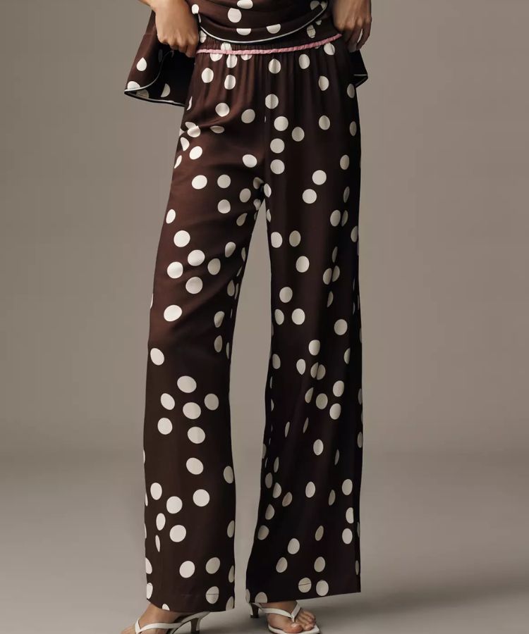 The Brooklin Printed Wide-Leg Pull-On Pants