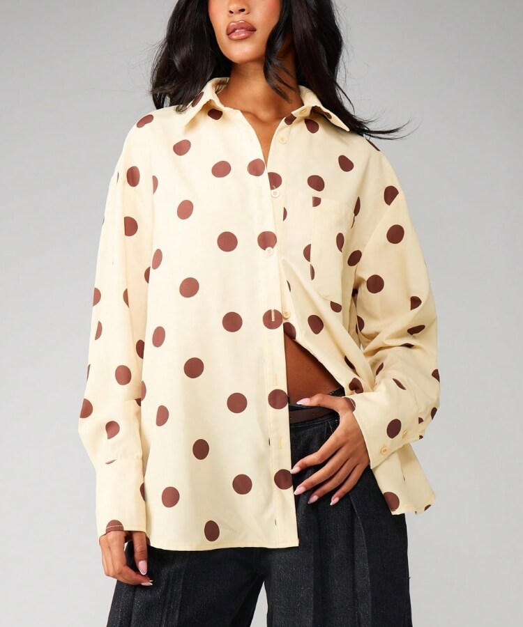 Oversized Button-Down Blouse