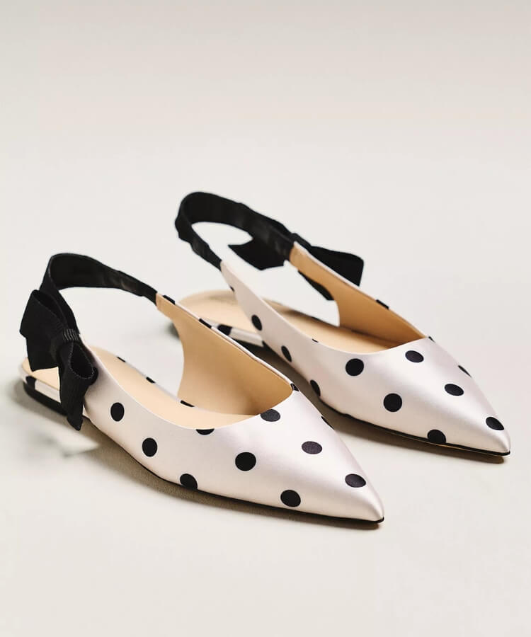 Side-Bow Slingback Flats