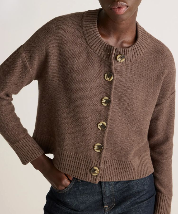 100% Organic Cotton Cropped Cardigan