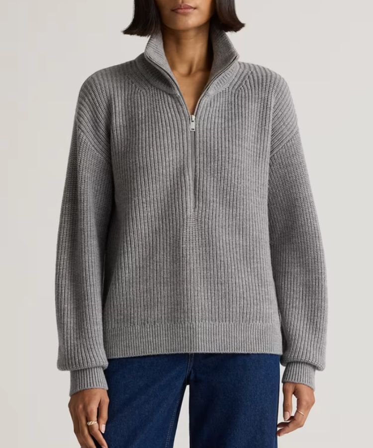 Australian Merino Wool Half Zip Sweater
