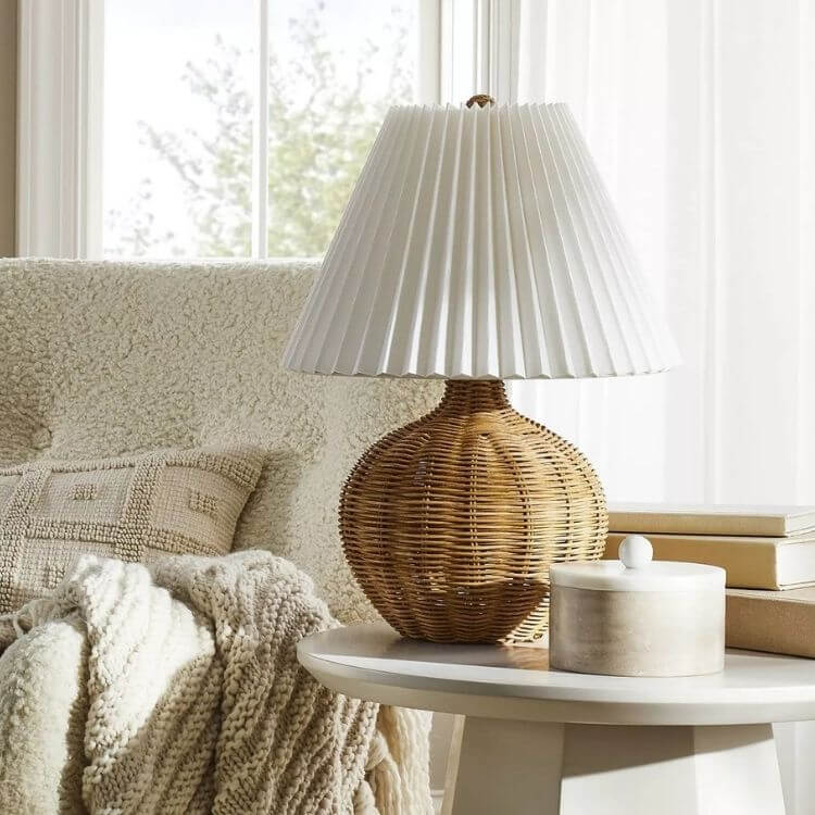Wicker Table Lamp