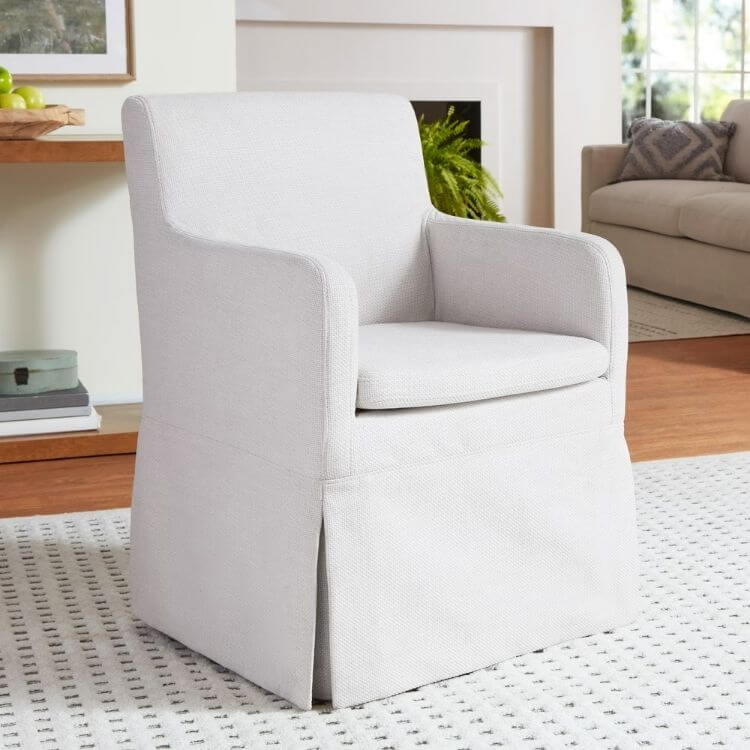 White Slipcover Dining Chair