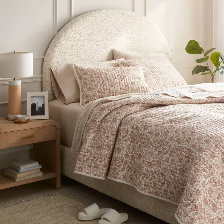 Floral-Printed Quilt