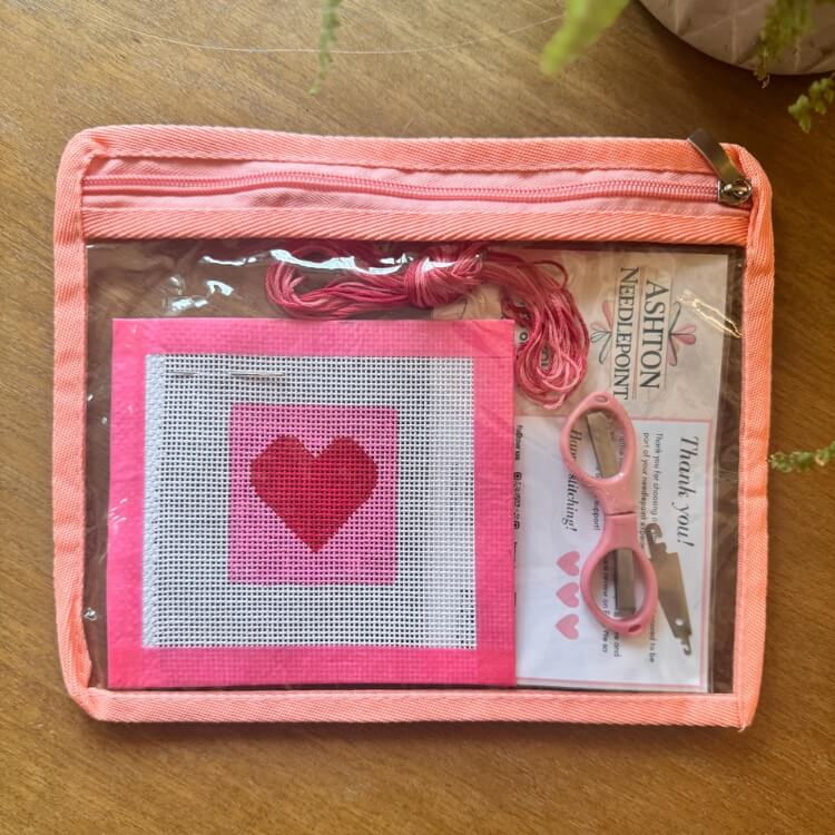 Heart Needlepoint Kit