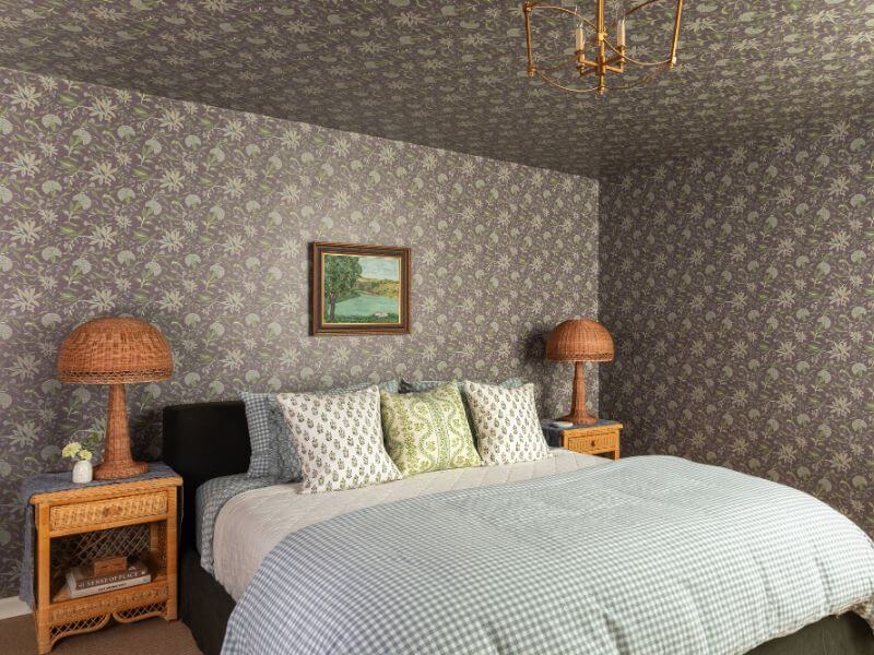pattern drenching bedroom