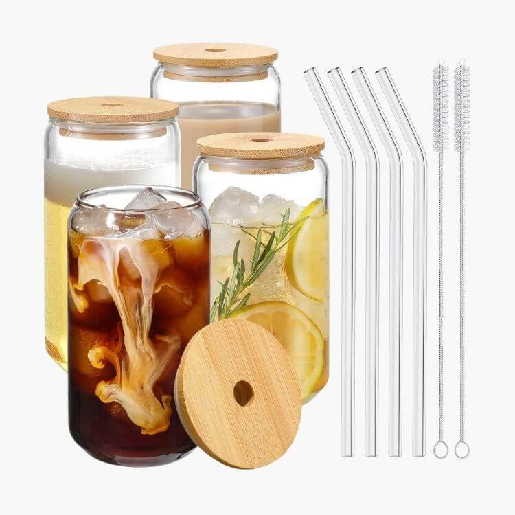 Bamboo Lid Glasses