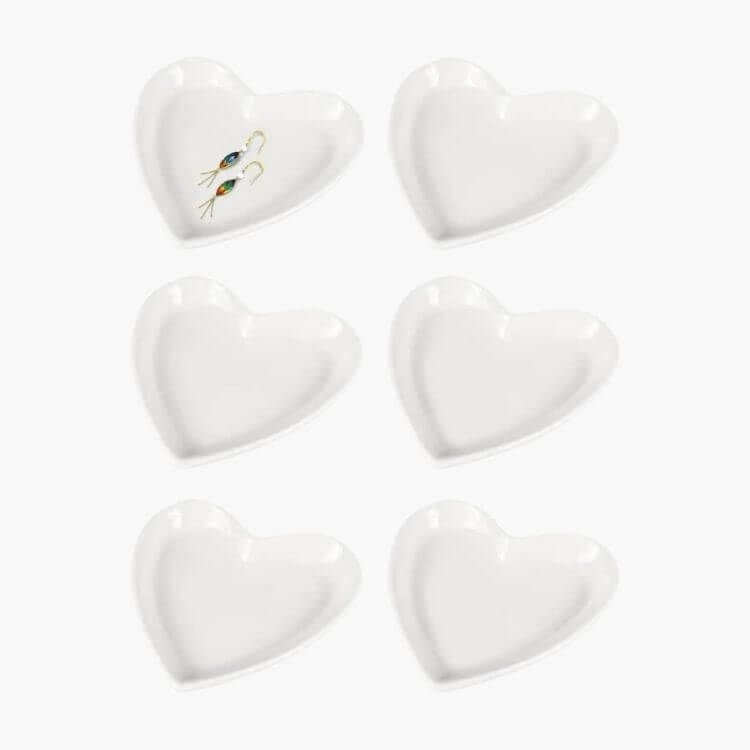 Ceramic Heart Tray Set