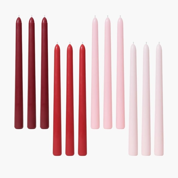 Red and Pink Taper Candles