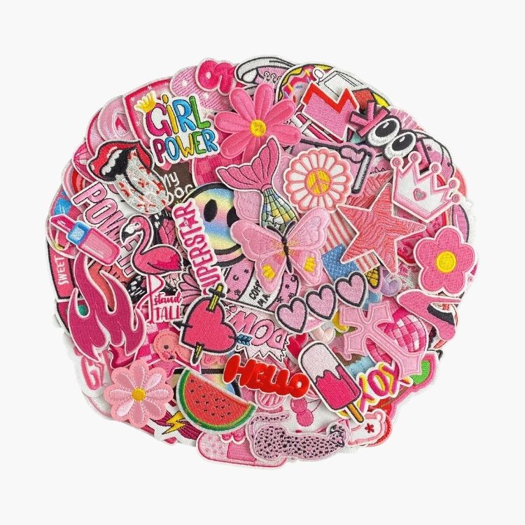 Pink Iron Patches