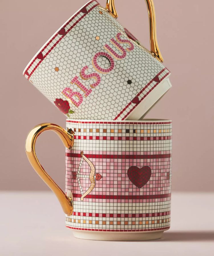 Bistro Tile Stoneware Mug: Valentine's Edition