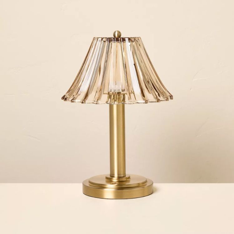 Glass Shade Table Lamp
