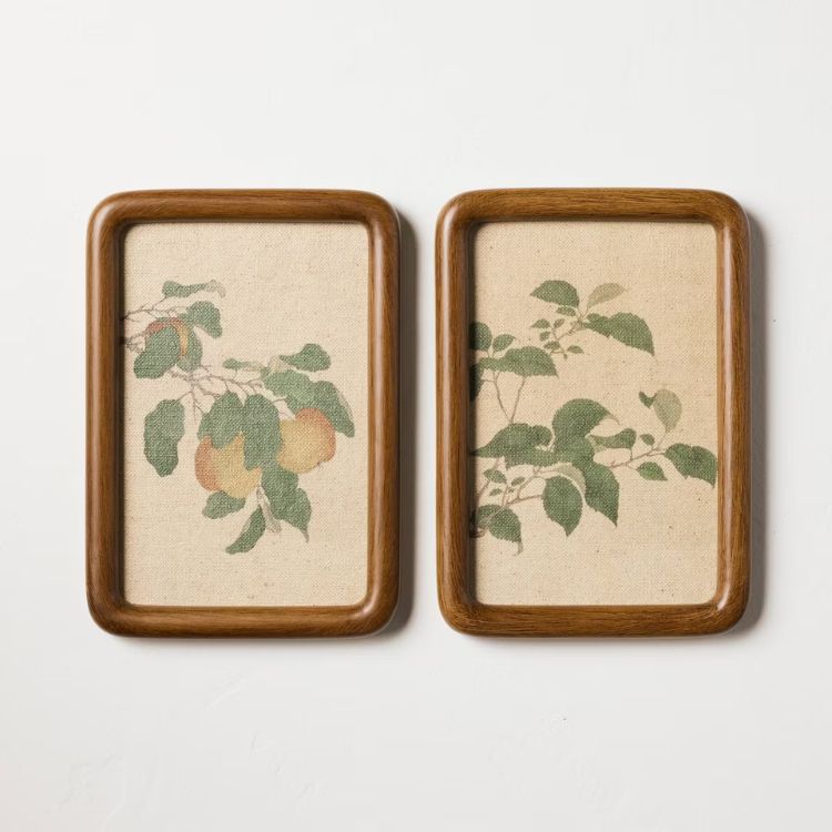 Leafy Fruit Wall Art Set
