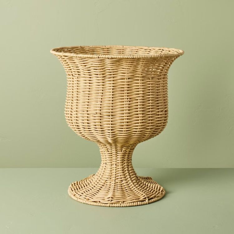 Rattan Outdoor Planter Basket